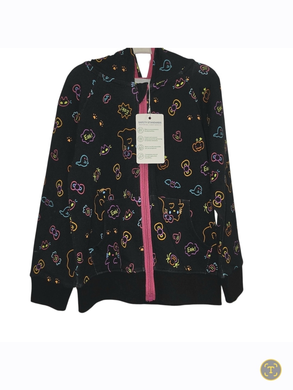 Charlie's Project Hello Kitty Neon Halloween Jacket 4T NWT